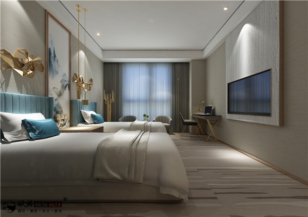 永宁现代酒店装修设计方案|增加现代艺术质感的升华